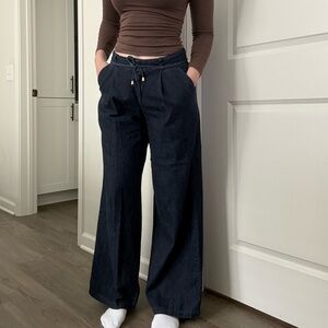 Zara Dark Blue Denim Pants